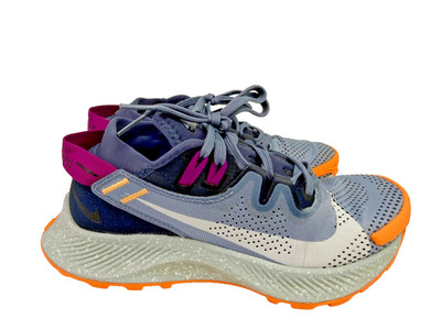 Nike Pegasus Trail 2 CK4309-401 Women's Sz 5 Thunder Blue Orange Trail Shoes