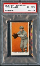 1909 E90-1 American Caramel #20 Frank Chance Chicago NL PSA 6 EX-MT 07132216 