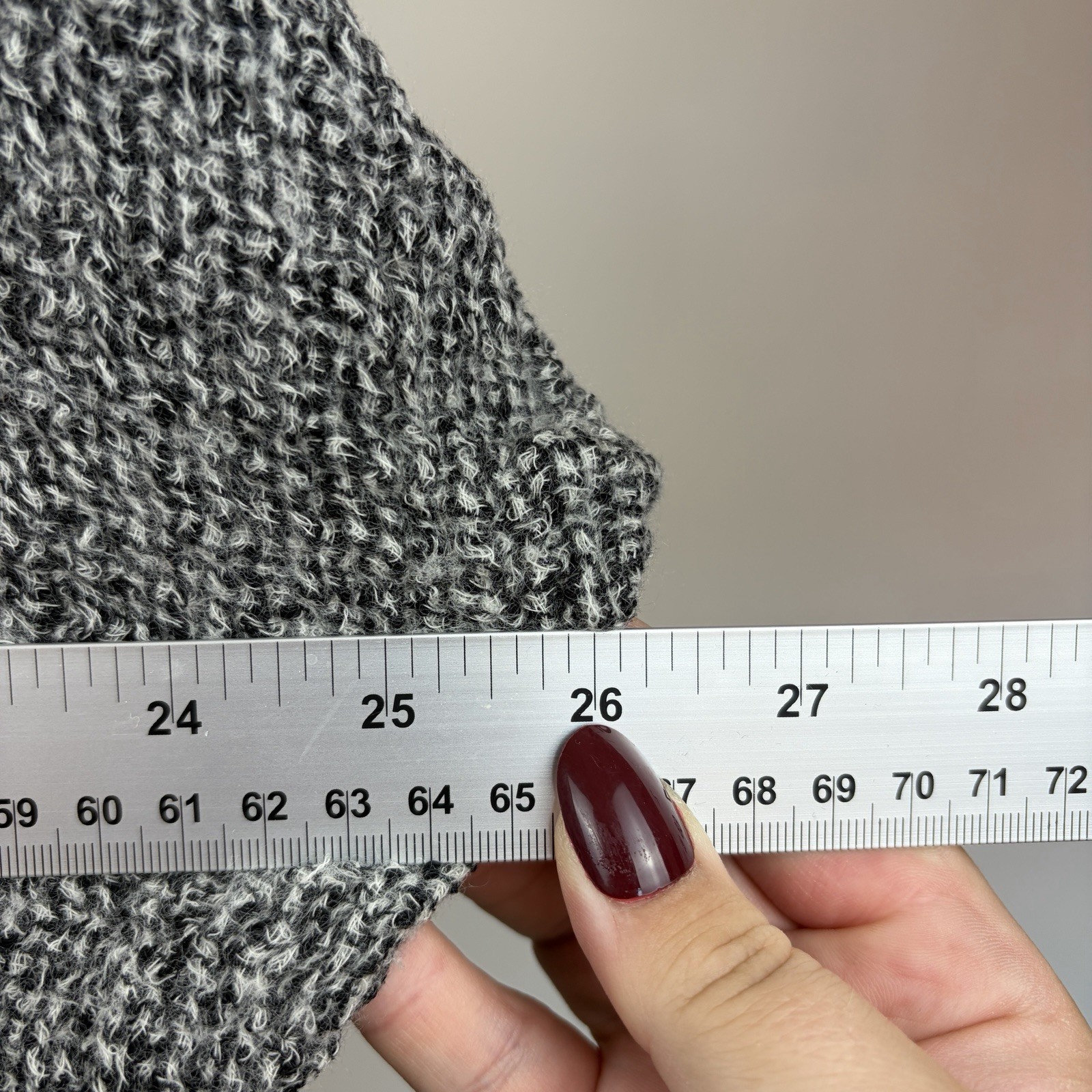 Sahara Womens Grey White Black Wool Blend Jumper Button Detail Size Small Medium image 9