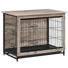 Dog Crate Furniture, 32.5" Side End Table, Modern Kennel for Dogs Indoor up t...