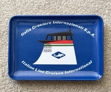 ITALIA CROCIERE INTERNAZIONALI S.p.A. P Vintage Italian Cruises Tray/Ashtray