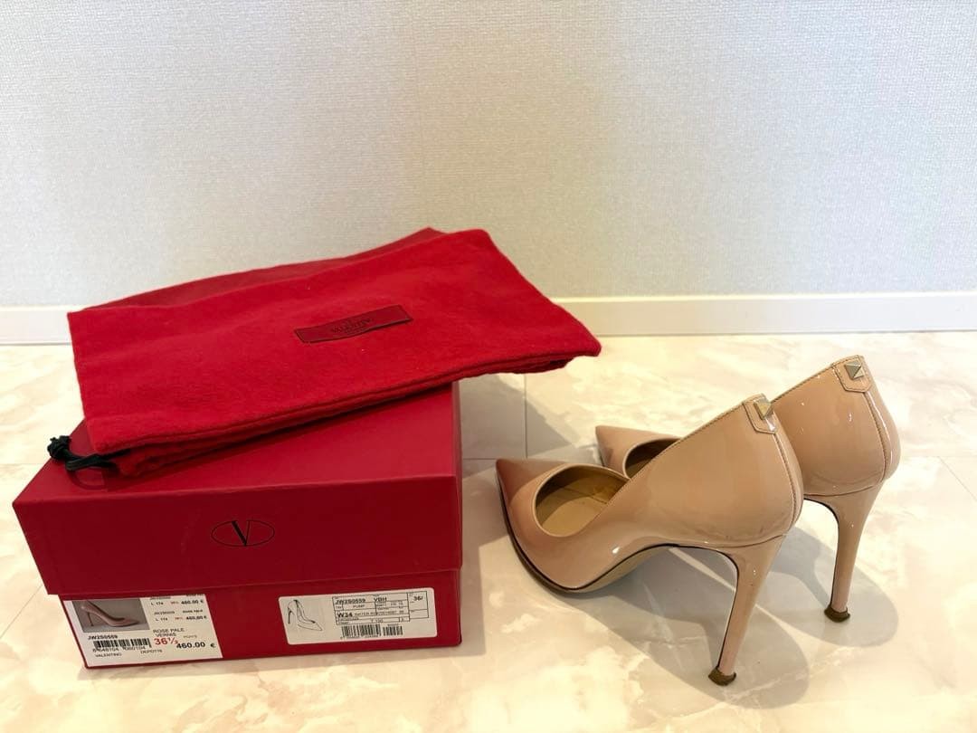 Valentino Garavani Pumps Heel Leather Pink Beige EU36.5/US6.5 116182c thumbnail 20