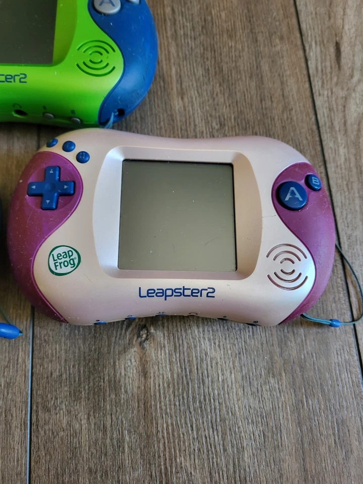 Lot Of 3 LeapFrog Leapster 2s For Parts Not Working Blue And Green And Pink - Image 4 of 4