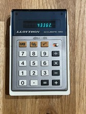 Lloytron accumatic 340 calculator (working) in original brown leatherette pouch