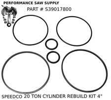 S39017800 SPEEDCO WOODSPLITTER 20 TON REBUILD SEAL KIT, 4" INCH CYLINDER