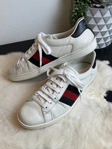 Baskets GUCCI Ace Basic WEB bleu marine/rouge homme 7,5EU (40,5EU femme)