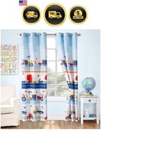 2 Panel Curtain Set with Grommet for Boys Girls Teens Bedroom Multicolor Set ...