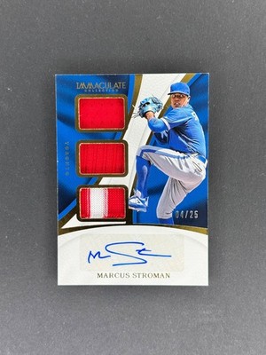 2019 Panini Immaculate Collection Marcus Stroman Triple Auto #TMA-MS /25