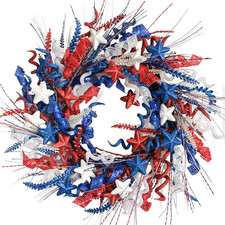 22-Inch Artificial 4Th of July Wreath for Front Door - a Patriotic Masterpiece w