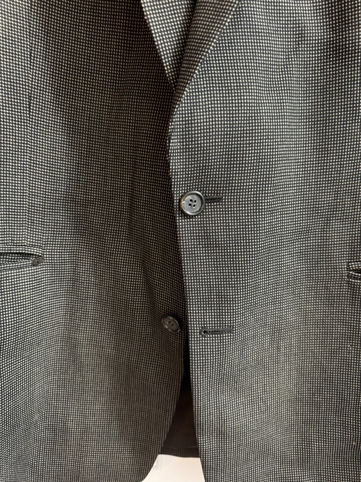 Vintage Beged-OR of Israel Men’s Sport Coat Size 44L Black w/ Beige Houndstooth - Image 4 of 4