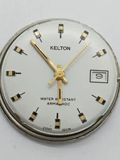 Vintage Kelton Timex From 1974 Watch Movement Good Balance Hands Stem Parts 
