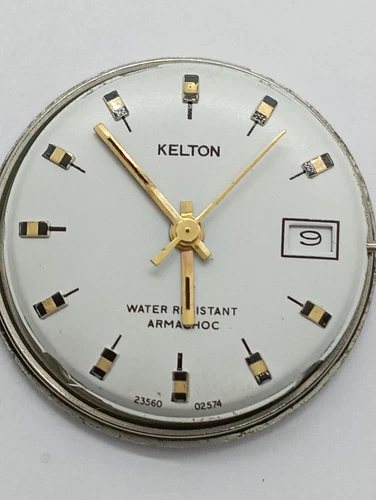 Vintage Kelton Timex From 1974 Watch Movement Good Balance Hands Stem Parts