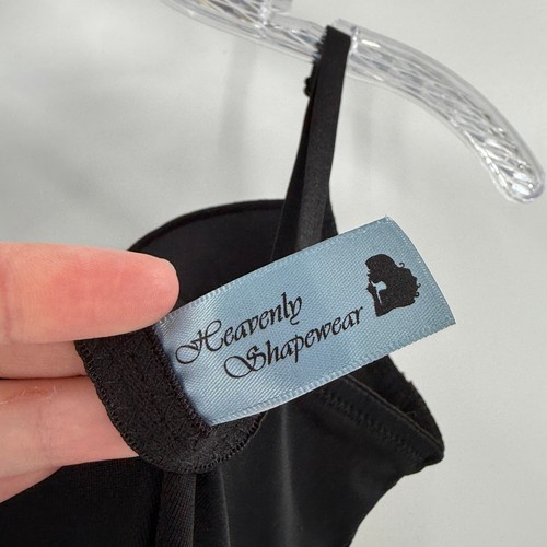 Heavenly Shapewear Black Padded Sheer Panel One Piece Bodysuit Women's Medium - Picture 7 of 9