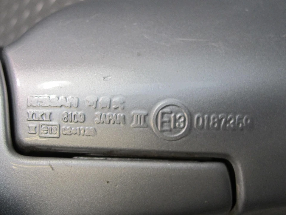 90-96 NISSAN Z32 300ZX CUPÉ PUERTA IZQUIERDA ESPEJO ELÉCTRICO VISTA LATERAL TÉRMICO PLATEADO OEM Foto 4 de 4