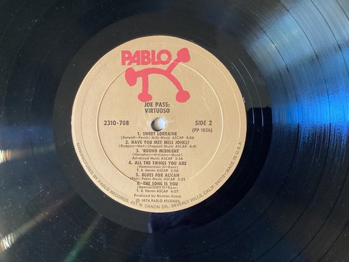 JOE PASS - Virtuoso LO - 1974 Pablo 2310 708 KENDUN Mastering - EX - Picture 15 of 15