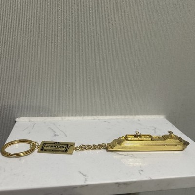 Carnival Cruise Players Club 2023 Celebration Gold Ship Keychain HARD TO FIND