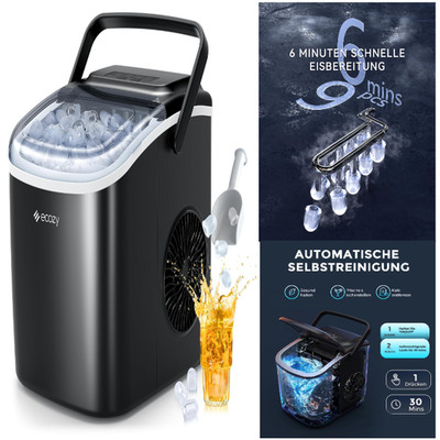 Ecozy Eiswürfelmaschine Selbstreinigend 2 Größen 9 Würfel