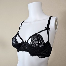 Dita Von Teese Experteese Black Lace Strappy Underwire Bra Size S