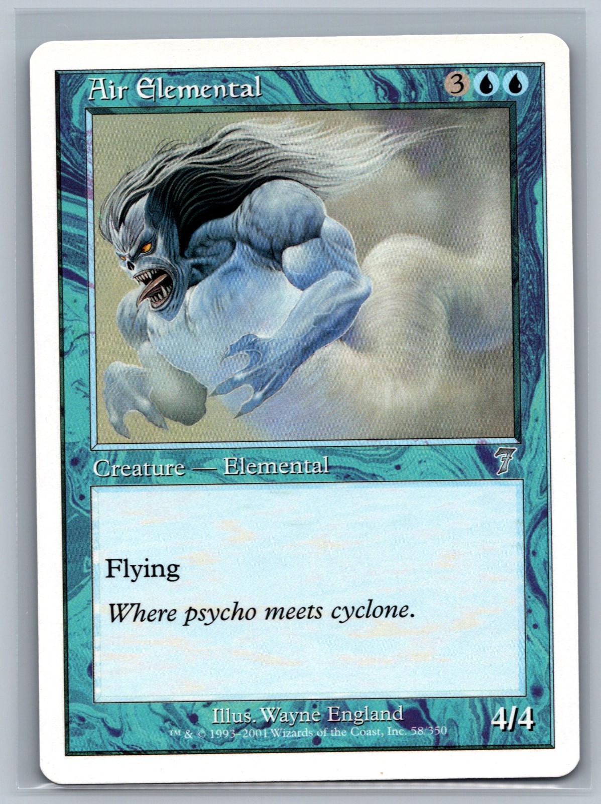 Magic The Gathering 7th Edition Air Elemental #58/350 MTG TCG CCG Seventh