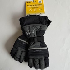 Ski-Doo X-Team Nylon Gloves Gray Black Men's Small Winter Insulated Waterproof
