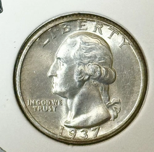 1937 Washington Quarter - Gem BU - 90% Silver - Beauty !