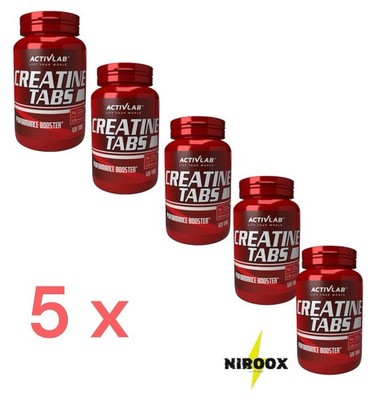 5 x Activlab Creatine Tabs 120 Tabletten Dose - Kreatin Monohydrat - 600 tab.