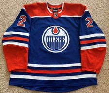 Evan Bouchard Edmonton Oilers Game Worn Jersey -LOA Photo Matched -NHL Record🔥