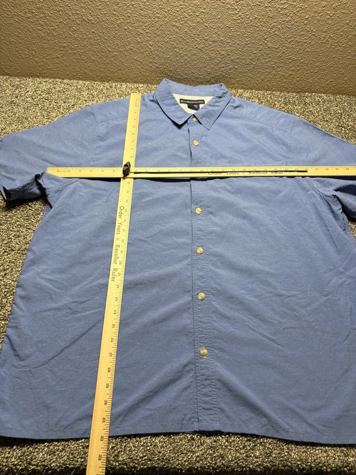 ExOfficio Shirt Mens XL Nylon Vented Outdoor Fishing Bug Blue - Image 3 of 4