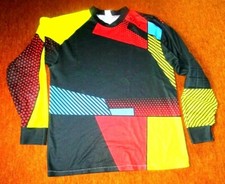 Buntes Trainingsshirt Langarm gepolstert R&uuml;ckennr.1 TOP Design v. MASITA Gr.L