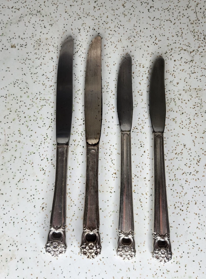 Cuchillos de cena vintage 1847 Rogers Bros ETERNALLY YOURS 4 piezas *Leer* Foto 3 de 4
