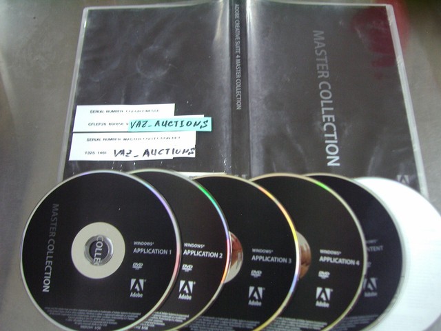 Adobe Creative Suite 4 CS4 Master Collection For Windows Full Retail DVD Version Adobe Creative Suite 4 CS4 Master Collection For Windows Full Retail DVD Version