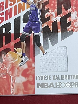 Tyrese Haliburton 2020-21 Panini NBA Hoops Rise n Shine jersey/relic r – Piece Of The Game