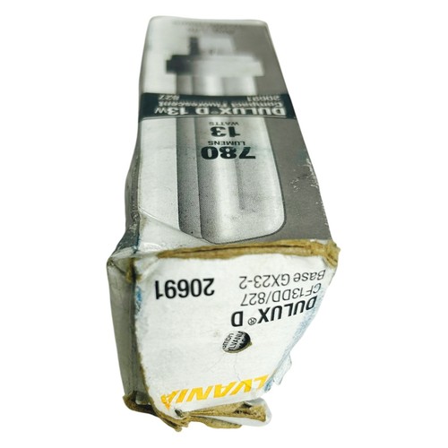 Sylvania CF13DD/827 Dulux D Bulb 13W Fluorescent 20691 CFL Light Bulb 2 Pin - Picture 9 of 12
