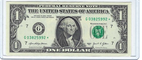 RARE Uncirculated 1 ONE DOLLAR BILL Star Note Only 640K LOW PRINT RUN G03825992* - 第 1/3 張圖片