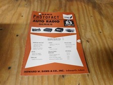 Sams Photofact Auto Radio Series Service Repair Manual Guide Schematic  83