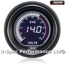 Genuine Prosport 52mm Evo Ice White Display Lcd Digital Voltage Volt 12v Gauge