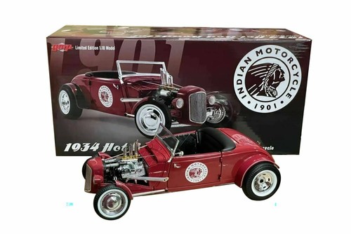 INDIAN MOTORCYCLES 1934 HOT ROD ROADSTER 1/18 scale DIECAST CAR GMP 18958 - Picture 9 of 9