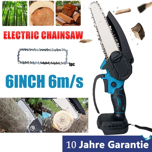 6'' Mini Akku-Kettensäge Motorsäge Elektro-Kettensäge Baumsäge Für Makita 18V DE