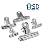 Chrome Metal Silver Grip Clip Letter Binder Paper Clamp Bulldog Clips Office NEW