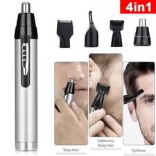 Electric Nose Hair Trimmer USB Rechargeable Men Shaver Ear Eyebrow Beard Clipper