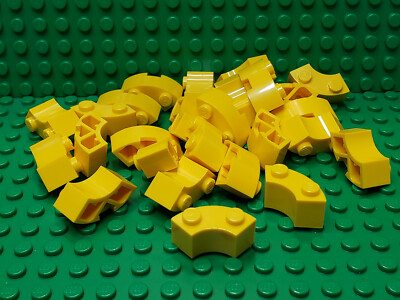 25 CT LOT ** Lego NEW yellow 2 x 2 curved 
