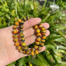 Natural Bumblebee Jasper Stone Bracelet Yellow Stone Stretch Bracelet Handmade
