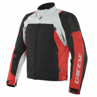 Motorcycle Jacket Dainese Speed Master D-Dry Black Light Grey Red