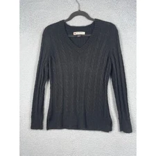 Red Maple Sportswear Womens Size S Baby Alpaca Blend Black Knit Sweater