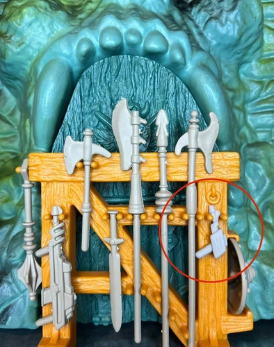 Vintage Castle Grayskull Weapons Rack Tiny Pistol Repro Part