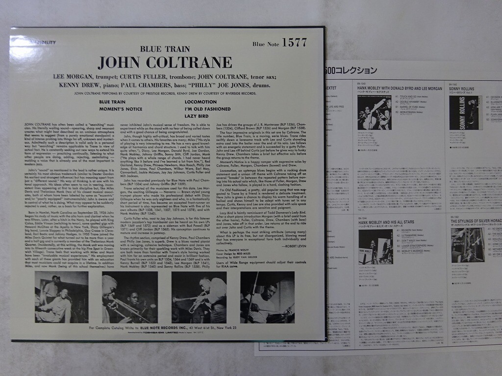 John Coltrane Blue Train Blue Note BLP 1577 Japan VINYL LP | eBay