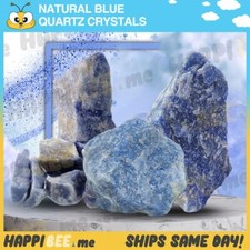 Natural BLUE Rose Quartz Crystal Stones💎Bulk Rough Carat Mineral Healing Rocks