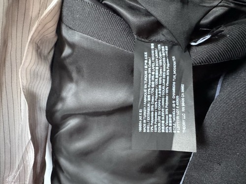 Chaqueta negra Theory Chambers Tux para hombre nueva con etiquetas talla 42S MRSP $595 - Imagen 9 de 12