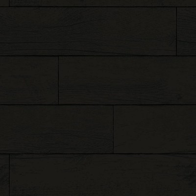 Textured Black Shiplap Wood Planks Removable Peel and Stick Wallpaper, 20.5 i...