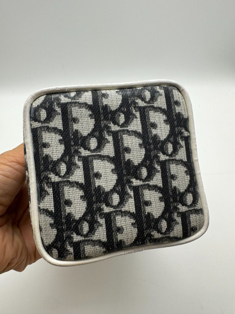 Authentic Christian Dior Vanity Bag Black Trotter No.2 Added Authentic Christian Dior Vanity Bag Black Trotter No.2 Added